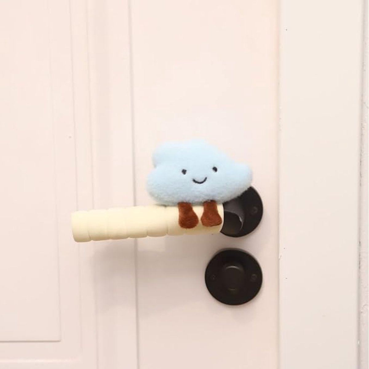 Protective Cover - Set of Two - Cute Cloud-Shaped Door Handle Gloves - Decorative Door Handle Protector Cover - Door Accessories (Blue) - Image 5