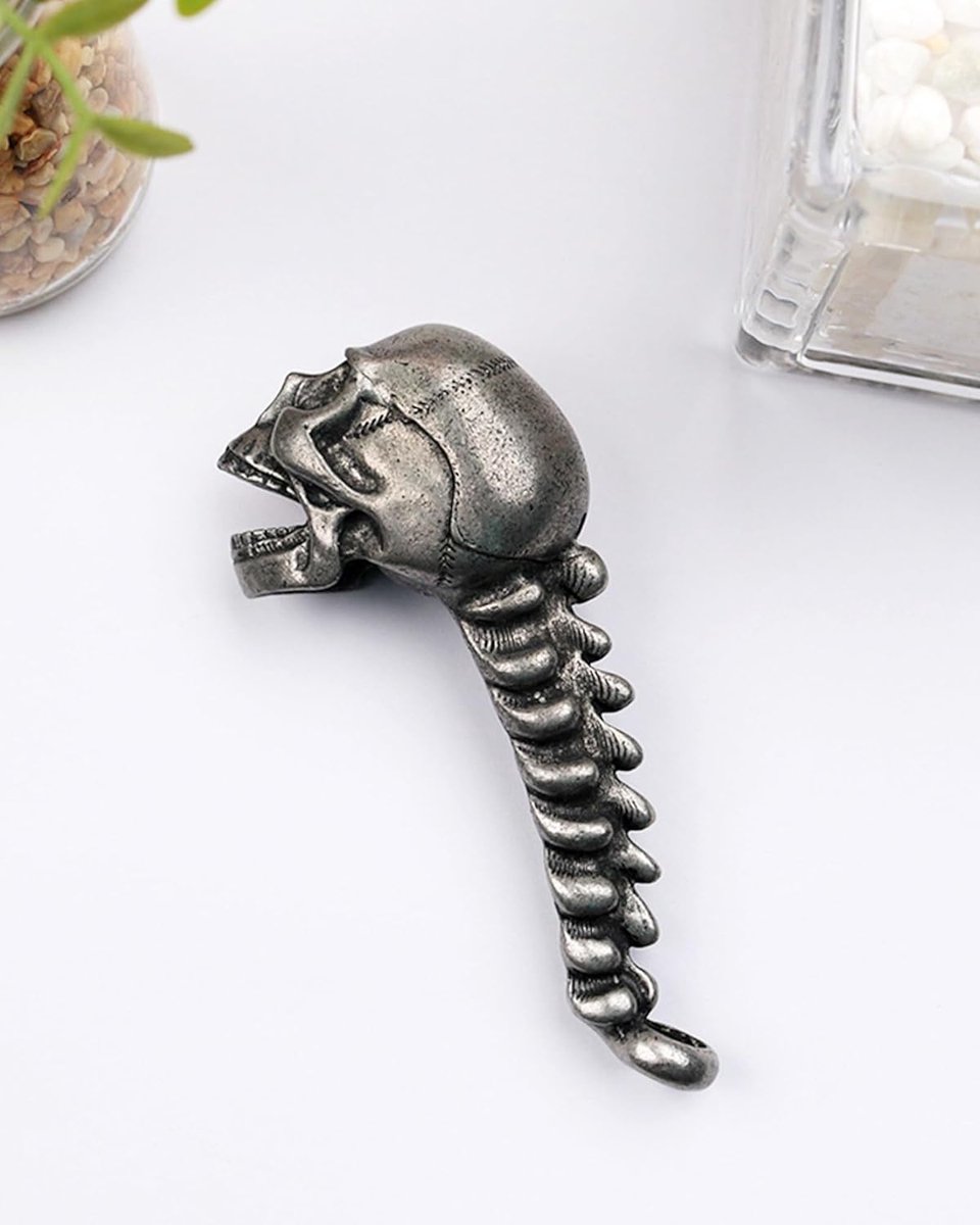 Skeleton Bottle Opener - Beer Opener - Robust Stainless Steel with Ergonomic Grip - Keychain Size - For Bar & Party - Image 2
