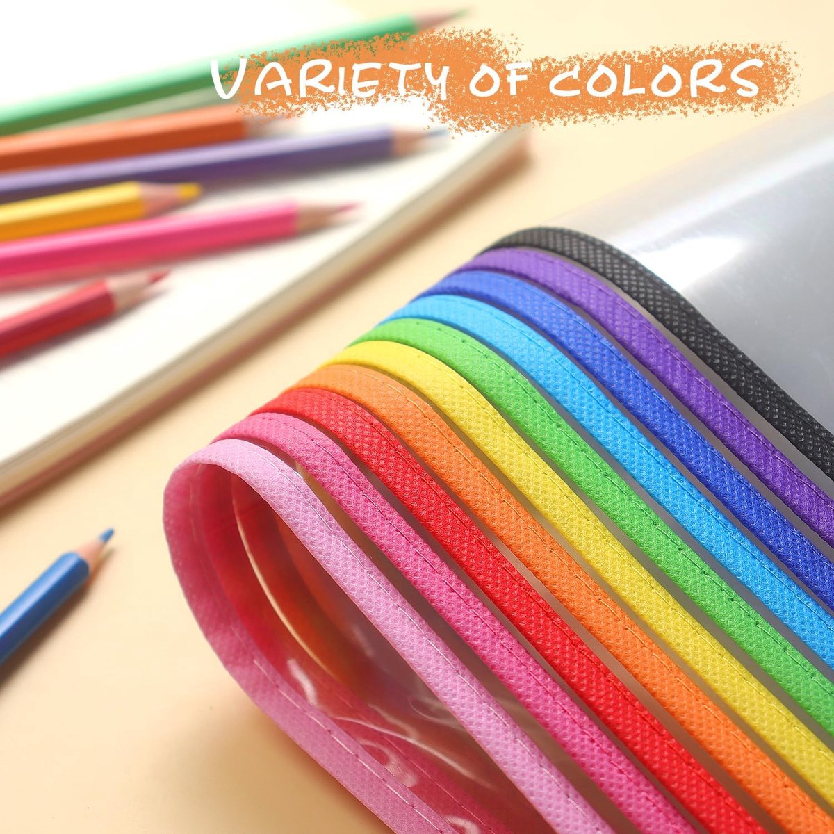 Erasable and Writable Folders - Pack of 30 | Includes 30 water-based whiteboard markers and 3 iron rings - Transparent plastic folders/protective covers - Drawing and tracing bags - Erasable and writable - Random colors - Image 4