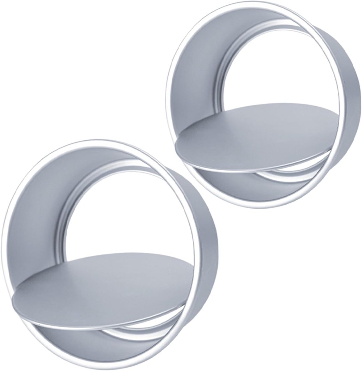 Cake Pans - 2-Piece Set - Round Cake Pans - Non-Stick Baking Pans - Aluminum Baking Pans 15cm and 20cm - Baking Pans with Removable Base - Round Pans - Baking Tools - Image 1