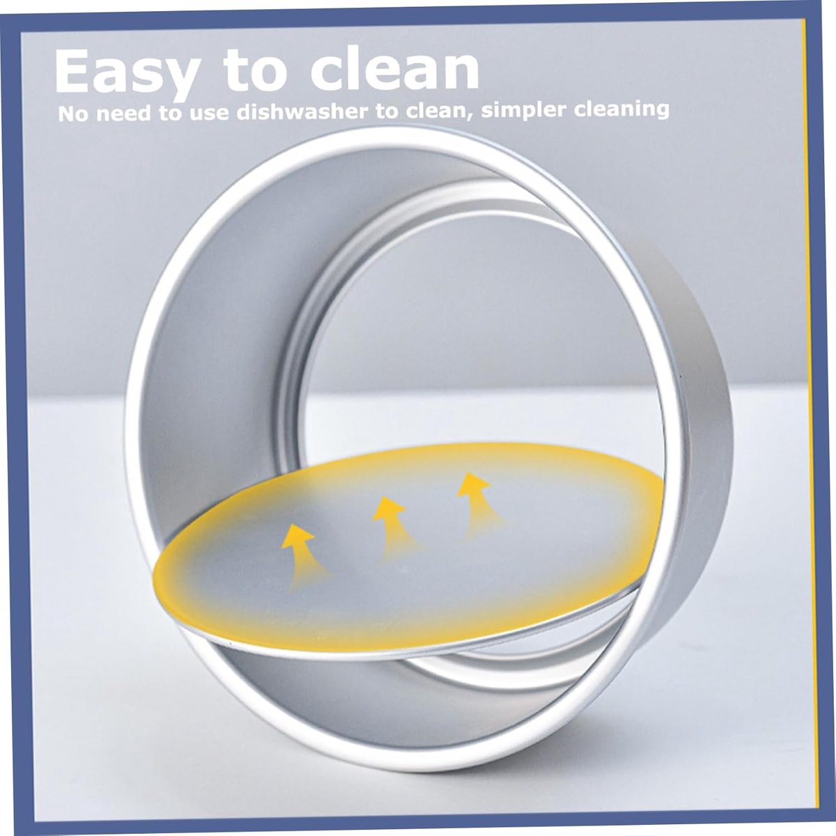 Cake Pans - 2-Piece Set - Round Cake Pans - Non-Stick Baking Pans - Aluminum Baking Pans 15cm and 20cm - Baking Pans with Removable Base - Round Pans - Baking Tools - Image 3