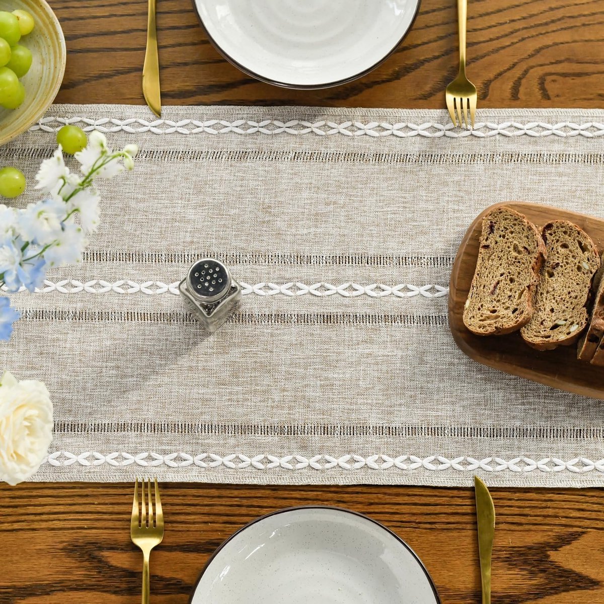 Table Runner - Christmas Table Runner - Fabric Table Runner - Cotton Table Runner - Washable Cotton Table Runner - Suitable for Family Table Decoration, Wedding Decoration, Party Decoration (33cm*220cm) - Image 6