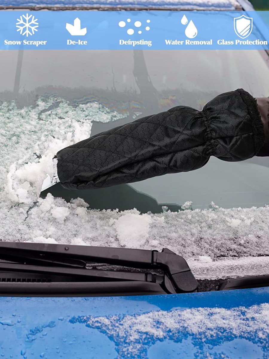 Snow Removal Tools - Snow Shovel - Windshield Ice Scraper - Antifreeze Gloves for Easily Removing Frost and Ice from the Windshield - Snow Scraper - Ultra-Light Tool for Defrosting Car Windows - Image 4
