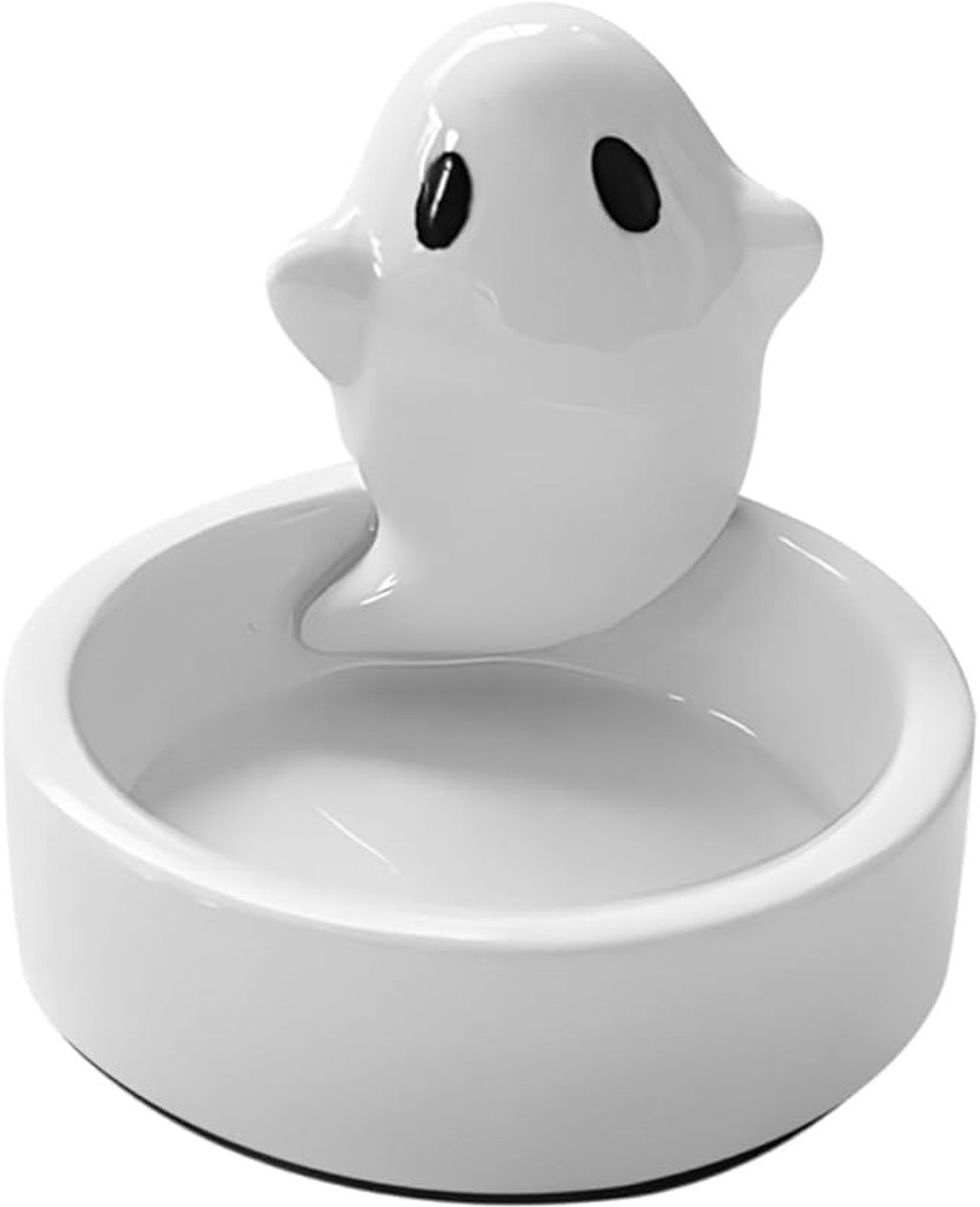 Candle Holder - 1-Piece - Ceramic Ghost Candle Holder - Cute Ghost Ornament - Birthday Gift - Desk Decoration - Image 1