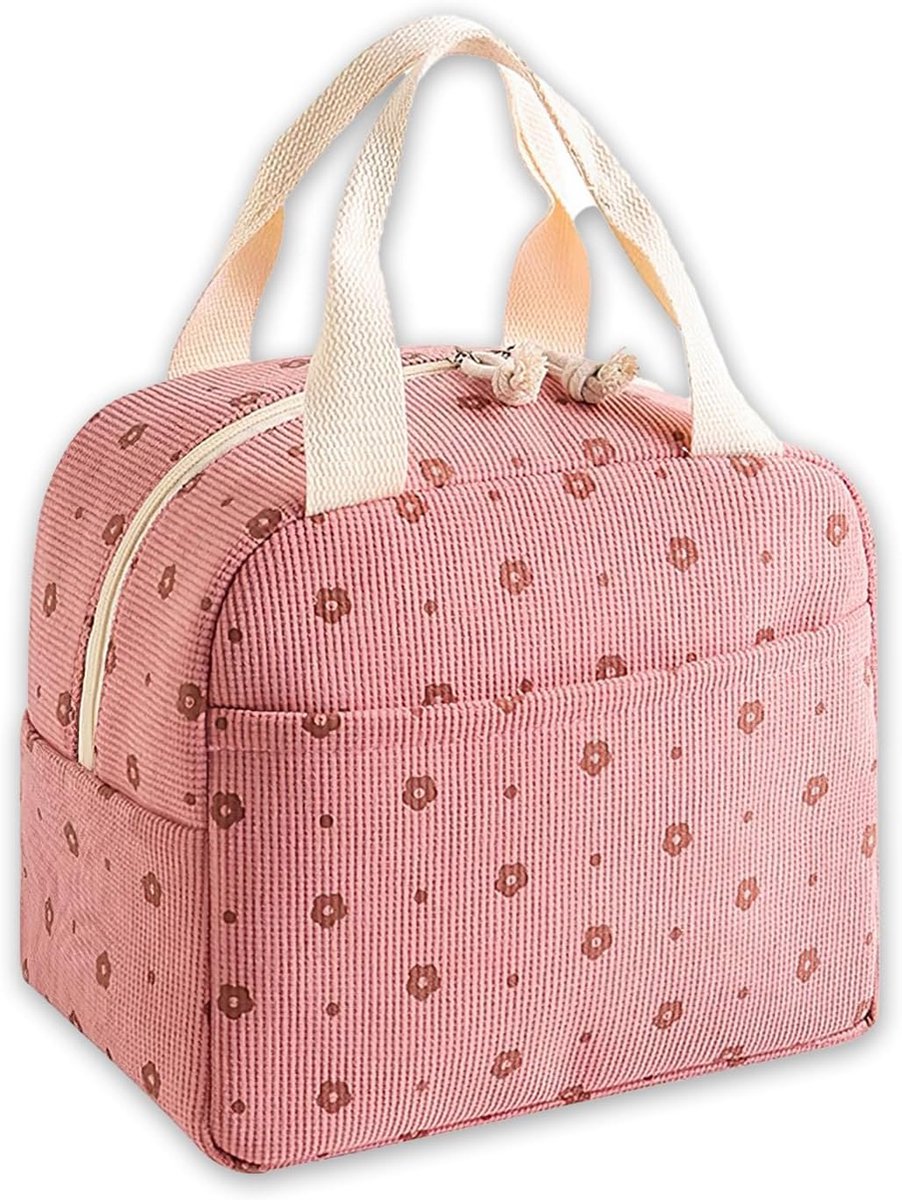 Cooler Bags - Lunch Bag - Handle Strap - Cooler Bag - Lunch Bag - Insulated Cooler Bag - Picnic Bag - 25.5*21*17cm - Suitable for work, office, travel and picnics（Pink） - Image 1