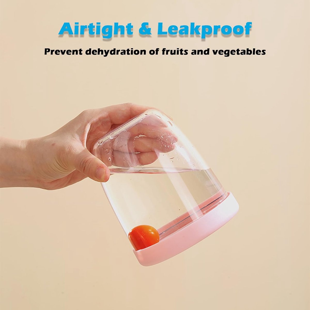 Fruit Bowl - Salad Bowl - Leakproof reusable food container with lid and draining basket - Suitable for work, school, and travel. - 650 ml (Purple) - Image 5