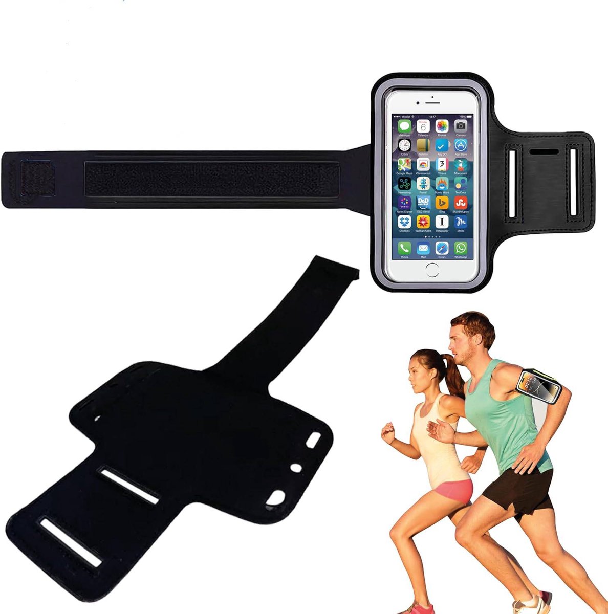 Phone Holder for Running - Running Armband - Suitable for phones up to 6.5 inches - Lightweight and universal phone holder for running, fitness and jogging - Image 5