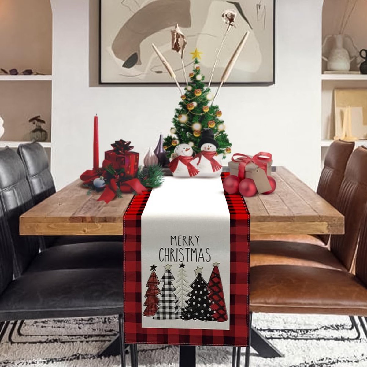 Table Runner - Christmas Table Runner - Christmas Decorations - Christmas Table Runner 33x183 cm - Christmas Table Decorations - Christmas Decorations 2024 - Christmas Decorations (Christmas Red) - Image 6
