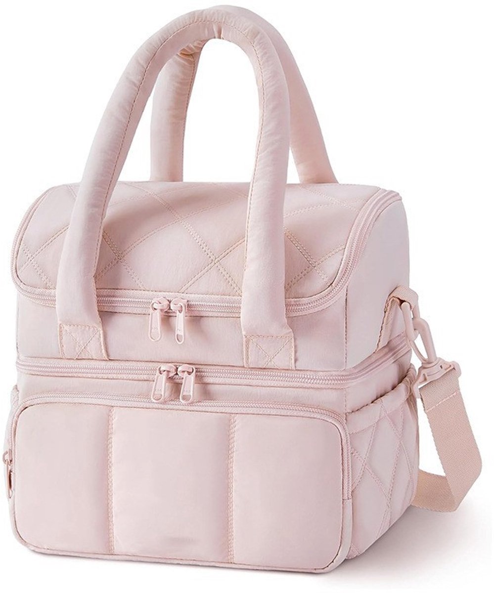 Cooler Bags - Lunch Bag - Handle Strap - Cooler Bag - Lunch Bag - Insulated Cooler Bag - Picnic Bag - Suitable for work, office, travel and picnics（Pink） - Image 1