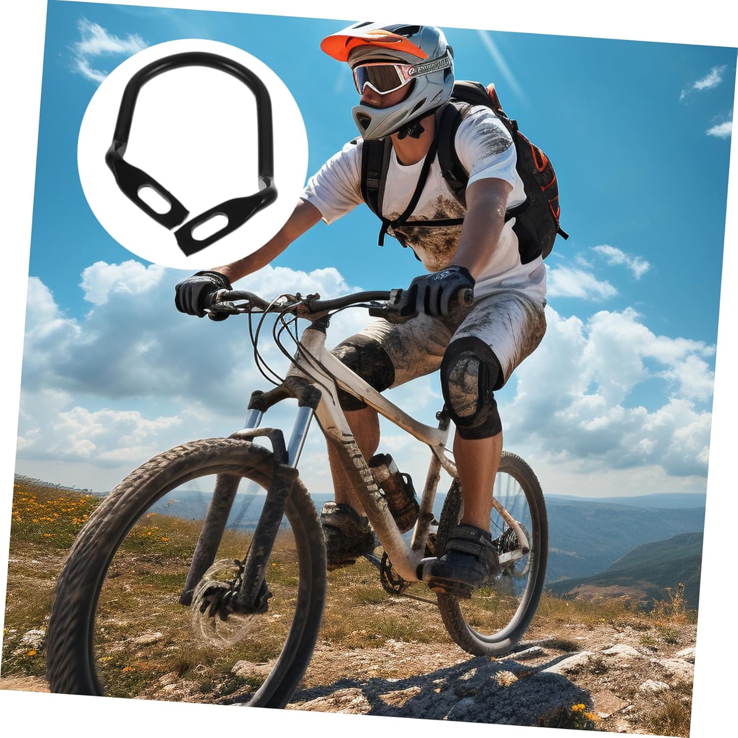 1 set of durable rear derailleur protectors for folding mountain bikes, easy to install-Style C - Image 7