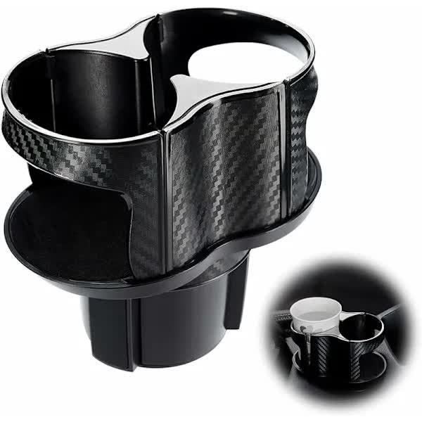 Two-in-one - Multifunctional - Car Cup Holder - Car Cup Holder - Extension Adapter - Rotatable and Adjustable Double Bottle Holder - Image 1