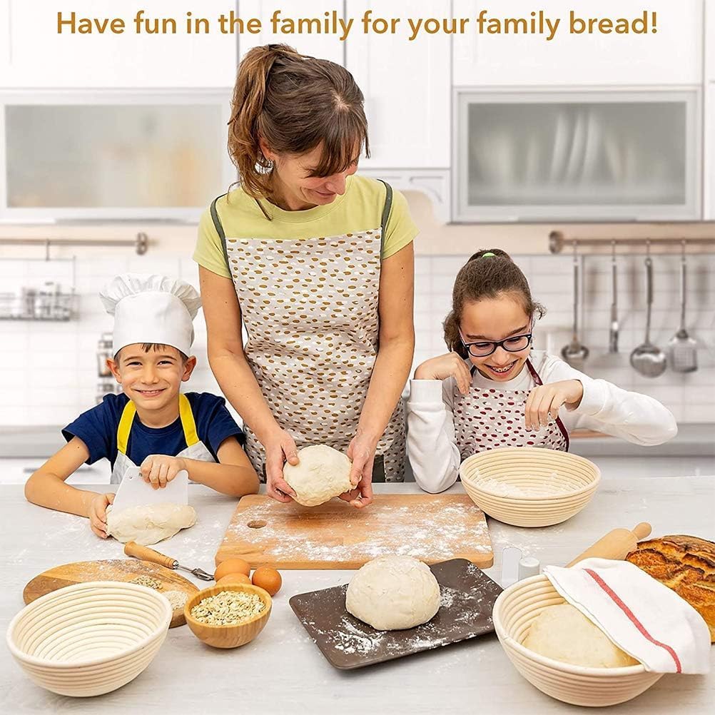 Proofing Basket Ø 23 cm - Bread Baking - Banneton - Proofing Basket Bread - Proofing Basket Round - Rattan Bread Pan - Dough Basket - incl. Dough Cloth | 1 piece - Image 5