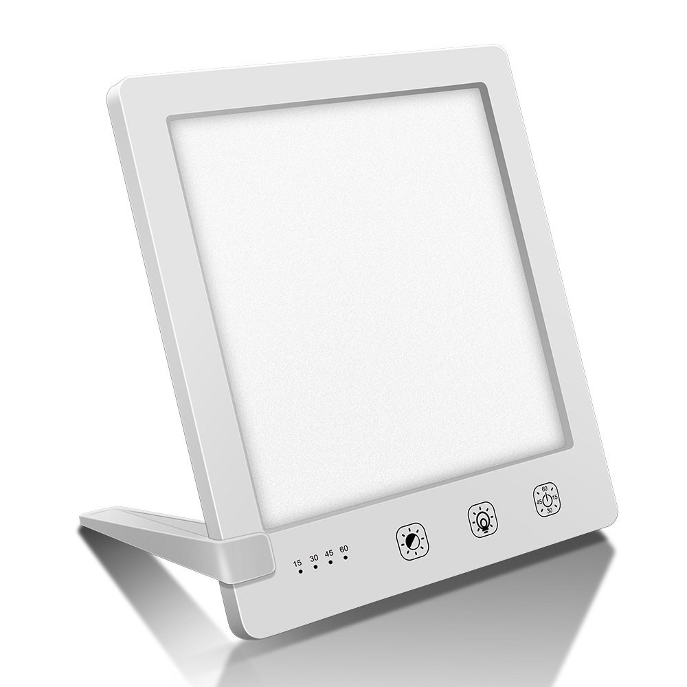 Light Therapy Lamp 12000 Lux UV-Free LED Adjustable Brightness Color Temperature Timer Touch Control Memory Function Compact for Home - Image 1