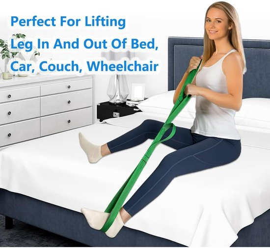 42 Inch Leg Raiser - Suitable for post-hip replacement and post-knee surgery - Leg Raiser Strap - Convenient for getting in and out of bed, car, couch, and wheelchair（Green） - Image 1