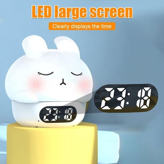 Children's night light - table lamp for bedroom - cute rabbit shape - cartoon bedside lamp - baby night light (blue) - Image 3