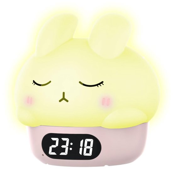 Children's night light - table lamp for bedroom - cute rabbit shape - cartoon bedside lamp - baby night light (pink) - Image 1