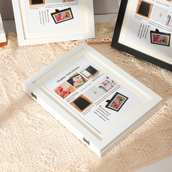 Interchangeable frame - children's drawing - Interchangeable frame A4 - Children's artwork - children's drawings interchangeable frame - Photo frame Poster frame Wall frame - Gift - White - Image 6