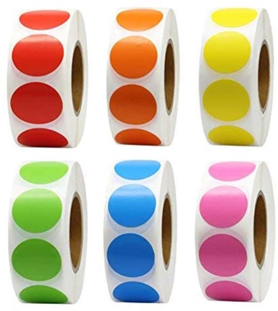 Color Marker Stickers - Round Stickers - DIY Graffiti Envelope Stamps - 500 Sheets/Roll - Image 1