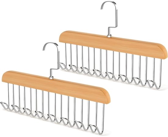 Non-slip hangers for coats, underwear, sweaters and vests - including 8 hooks (pack of 2) - Image 1