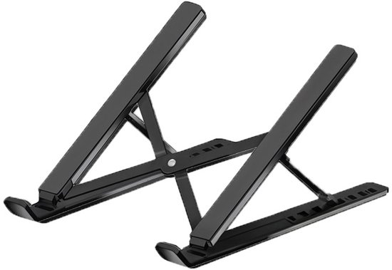Computer Stand - Adjustable Laptop Stand - Foldable Laptop Stand - For 10-15.6 Inch Laptops and Tablets - Black - Image 1