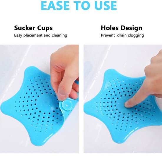Filter 5-pack - Silicone hair filter for bathtub drain - Drain cover with strong suction cup - Anti-clogging sink strainer - Image 2