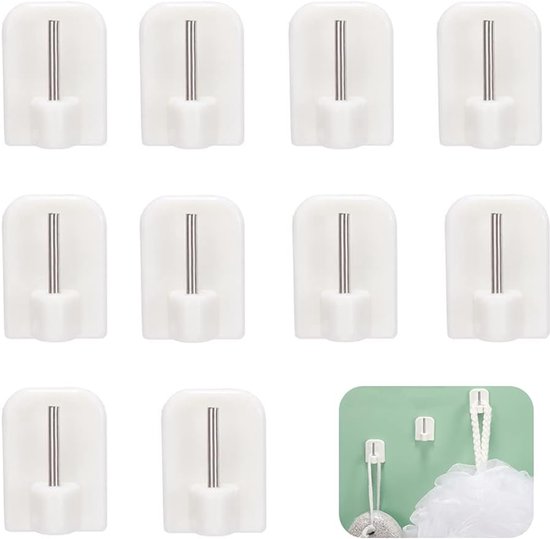 Self-adhesive key hooks - 10 pieces - Image 1