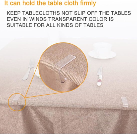 Transparent tablecloth clips - windproof tablecloth clips - Christmas family wedding party tablecloth clips - 24 pieces - Image 2
