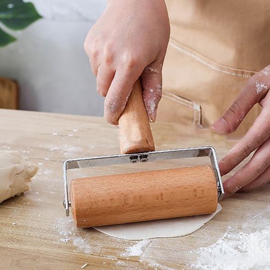 Rolling pin - Wooden - Pizza - Pasta - Hand dough maker - Baking utensils - Image 3