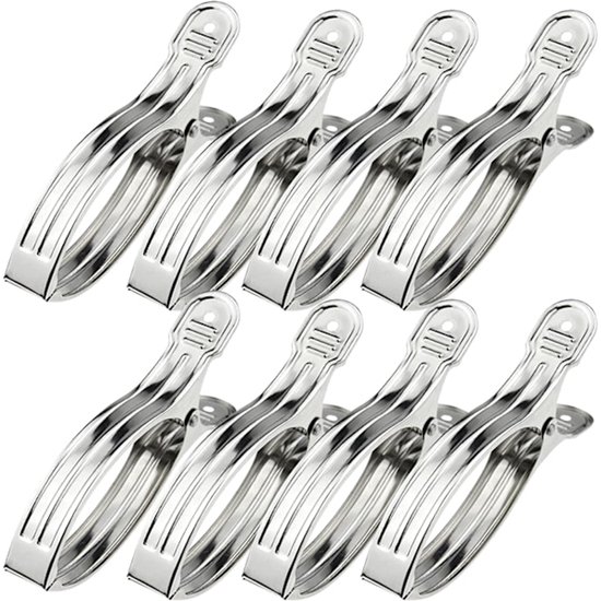 Clothes pegs - Open windproof clips - Clothes pegs - Sock racks - Quilt drying clips - 8 pieces - Image 1