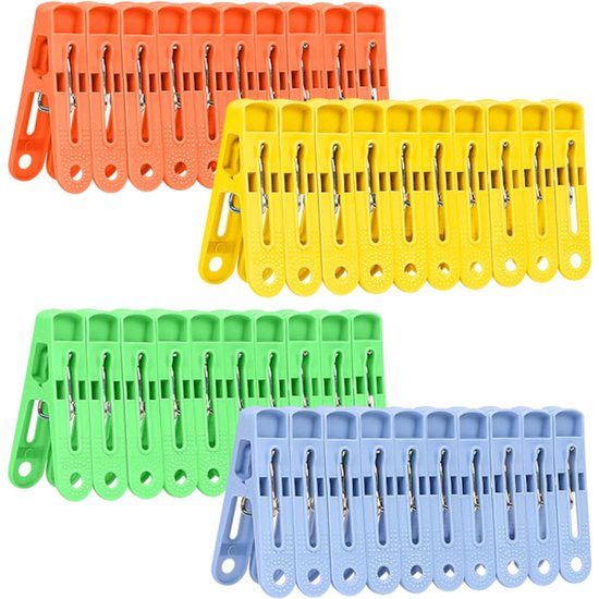 Clothes pegs - Strong clothes pegs - Strong clamp clothes pegs - 40 pieces - Image 1