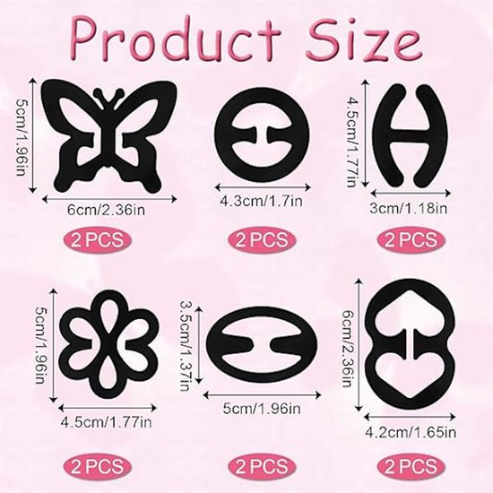 Non-slip bra straps - Racerback bra strap holders - bra strap clips with non-slip buckles and hidden straps - 12 pieces - Image 4