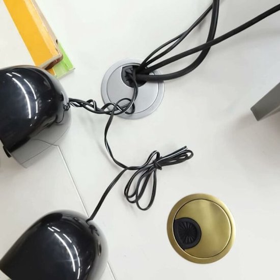 Desk Cable Hole Cover - Wireless Computer Cable Box - Cable Hole Cover - Furniture Accessories Round Cable Hole Cover - Decorative Ring - Image 3