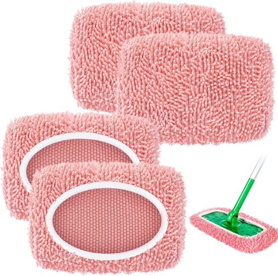 Replacement Mop Covers - Reusable Mop Cloths - For Wet and Dry Cleaning - Pack of 4 - Image 1