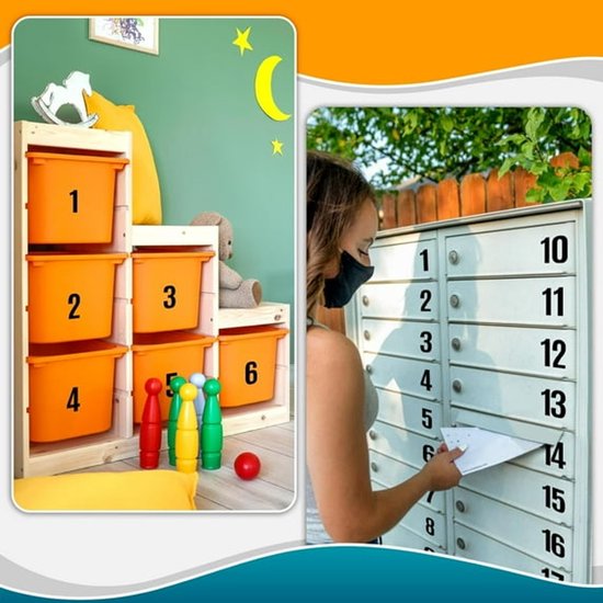Letterbox stickers - Stickers - Number stickers - Self-adhesive labels - Waterproof door stickers - Suitable for windows, doors, cars and trucks (black) 6 sheets 4 inch - Image 4