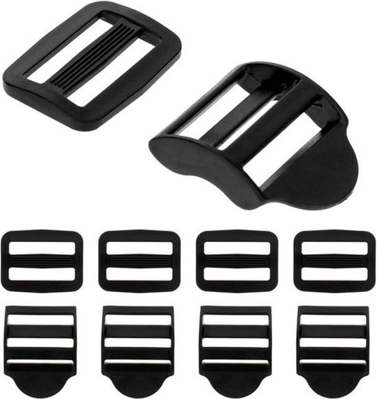 Replacement Backpack Buckles - Set of 5 - Replacement Backpack Buckles - Adjustable - Black Slide Buckles for Backpacks - Image 1