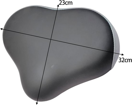 Bicycle saddle - Wide bicycle saddle - Replacement - Exercise bike saddle - Thickened - For indoor/outdoor fitness equipment - Bicycle - Image 1