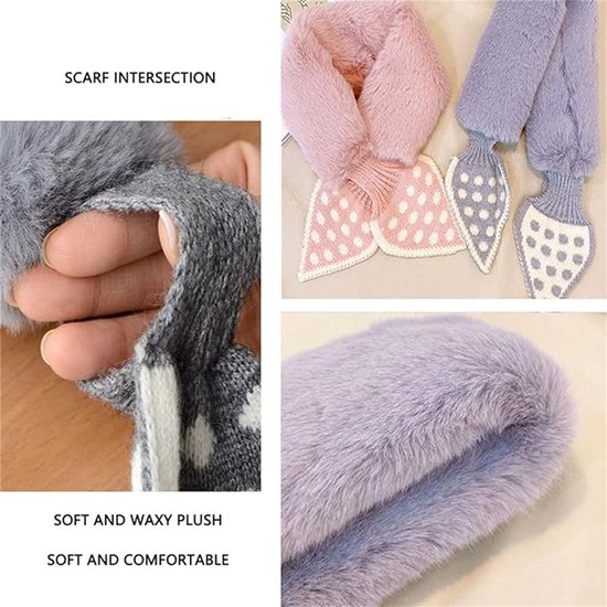 Warm scarf for autumn and winter - Soft and comfortable women's scarf with dotted pattern - Fashionable and versatile winter scarf for everyday use（Grey） - Image 2