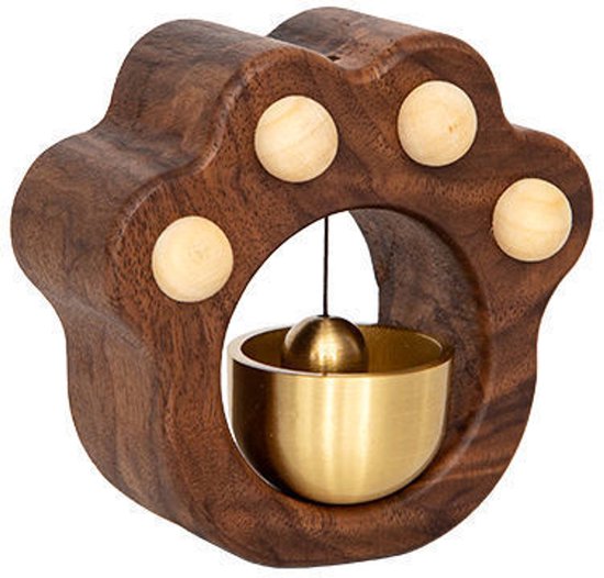 Wind chime - Magnetic wind chime - Wooden doorbell - Wooden shop bell - For opening doors (Cat) - Image 1