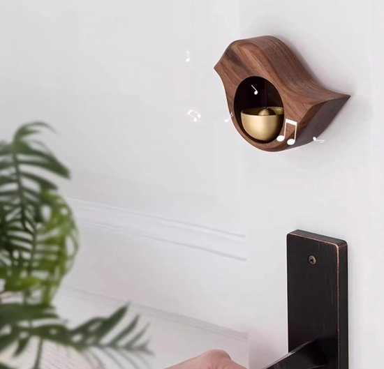 Wind chime - Magnetic wind chime - Wooden doorbell - Wooden shop bell - For opening doors (Bird) - Image 2
