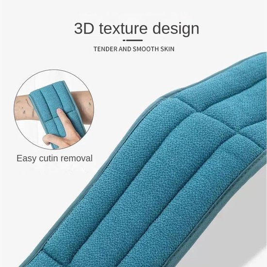 Two-Piece Bath Towel Set – Deep Cleansing Back Towel – Scrub Washcloth for Shower – Suitable for Men and Women (Blue) - Image 3
