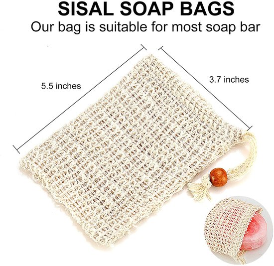 8-Piece Soap Storage Bag - Soap Bag Set - Exfoliating Mesh Soap Bags - Foaming & Fast-Drying In-Shower Soap Holders - Soap Leftover Holder - Image 6
