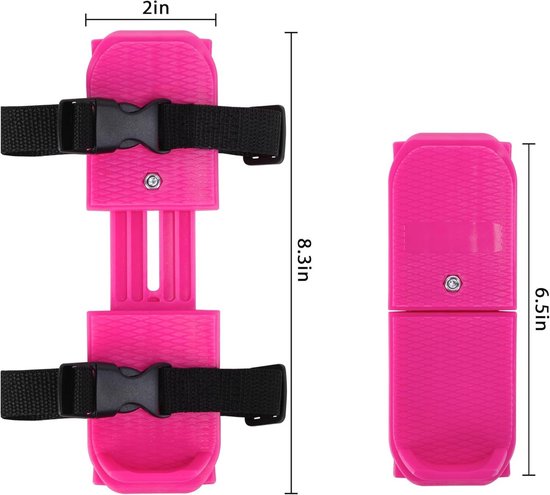 Adjustable Kids' Skates - Double Blade for Stability - With Straps & Shoe Size 16-21 - Black - Image 2