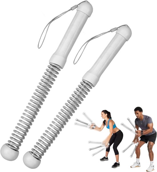 2-Pack Cordless Battle Ropes - Battle Rope - Fitness Rope - Soft Grip - For Home Gym & HIIT - Portable Arm and Core Trainer - Gray - Image 1