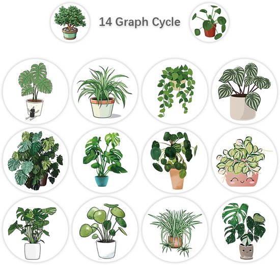 Stickers - 500 sheets - Journaling stickers - Plant stickers - 14 sheets of reusable green stickers with plant curls - Image 4