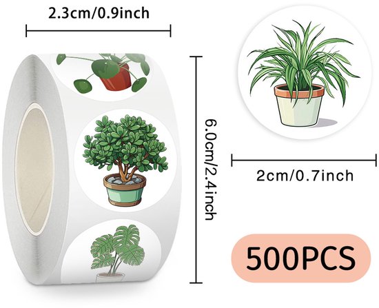 Stickers - 500 sheets - Journaling stickers - Plant stickers - 14 sheets of reusable green stickers with plant curls - Image 5