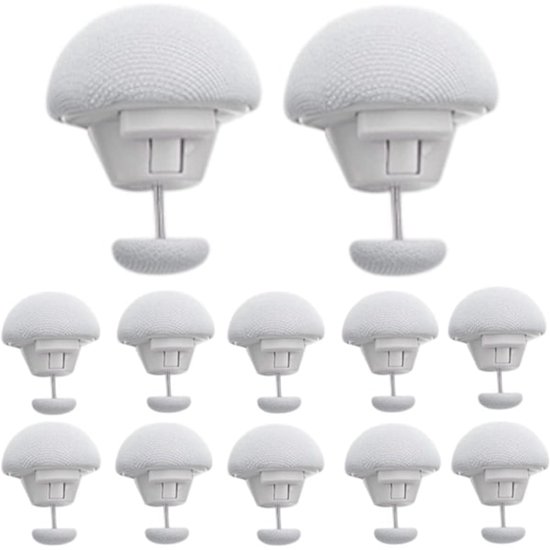 Duvet cover clips - 12 pieces - Duvet cover holders - Non-slip duvet cover clips - Suitable for blankets, sheets, curtains, socks, mattress covers - White - Image 1