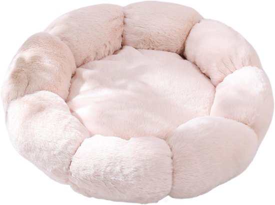 Cat basket - Warm basket for autumn/winter - Round cat basket - Dog mat - Dog basket - Cat basket for home - Pet basket - Pink - 50 cm - Image 1