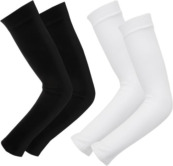 Cuffs - 2 pieces - sun protection cuffs - arm protectors - UV protection - black and white - Image 1