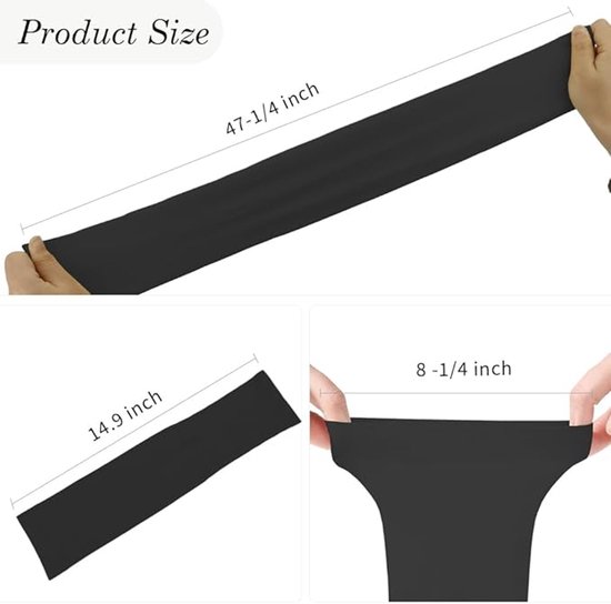 Cuffs - 2 pieces - sun protection cuffs - arm protectors - UV protection - black and white - Image 6
