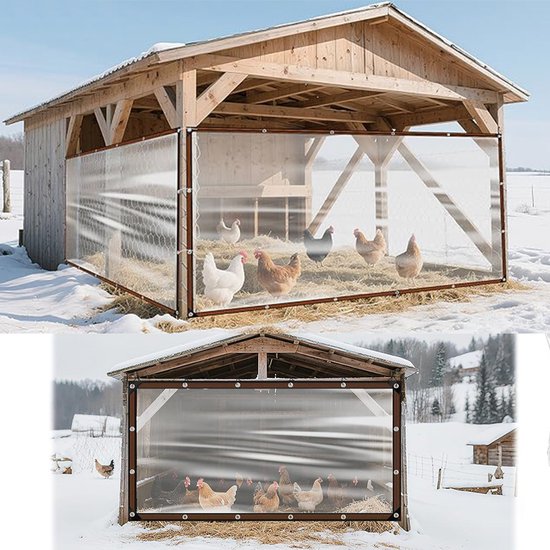 Transparent tarpaulin with eyelets, transparent tarpaulin for outdoor use, waterproof film, woven tarpaulin, canvas, awning, durable, weatherproof, multifunctional tarpaulin 3 x 4m - Image 6